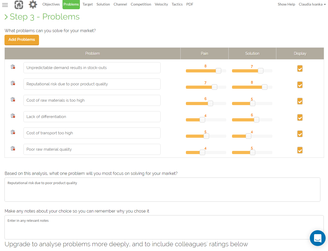 recurring revenue - problem screen