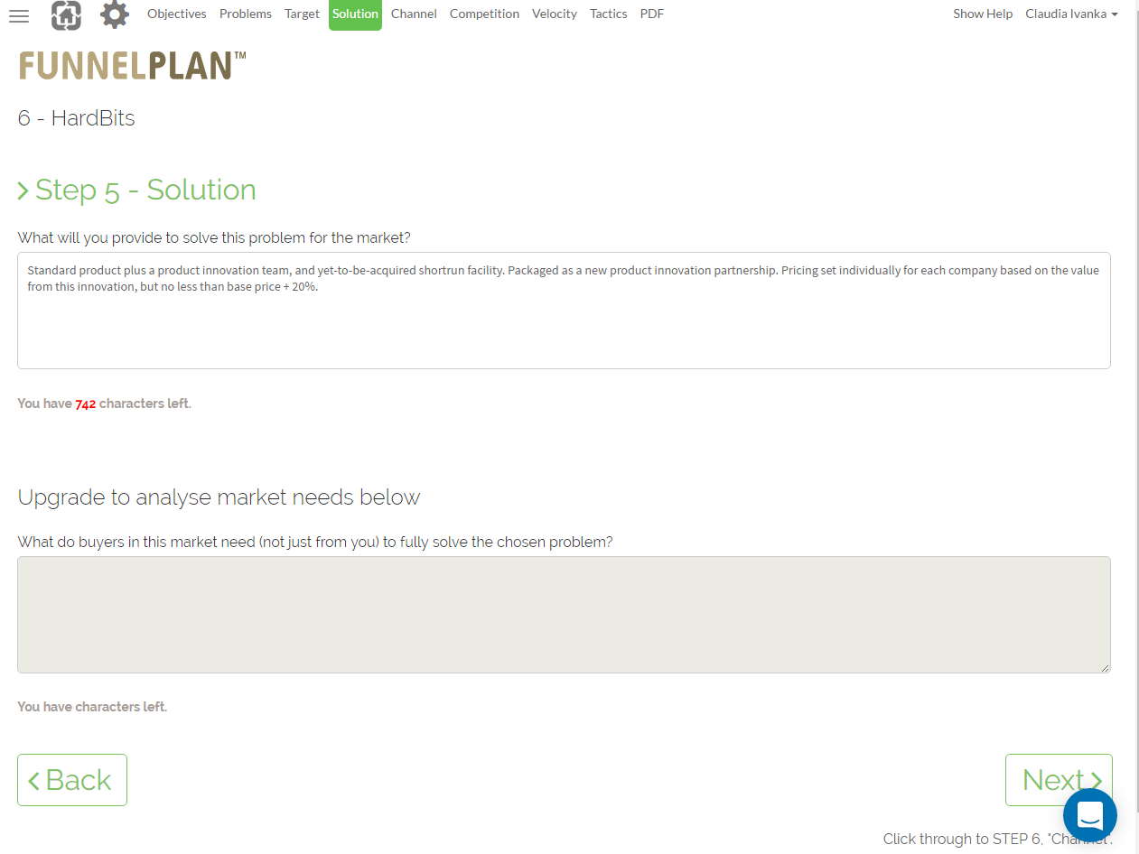 recurring revenue - solution screen