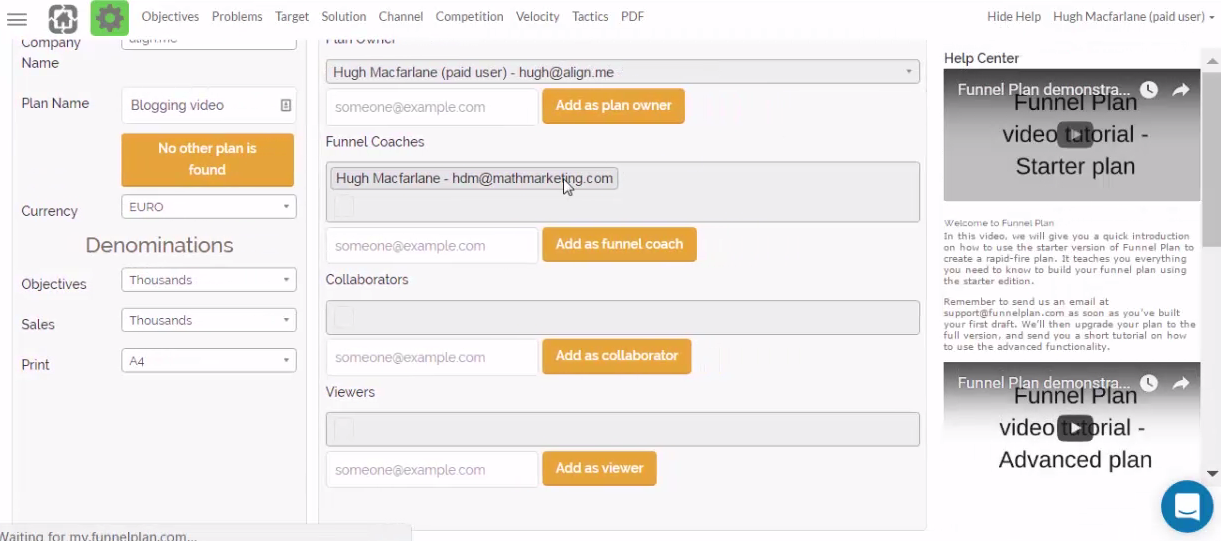 Use the Help Centre to optimise your sales and marketing process